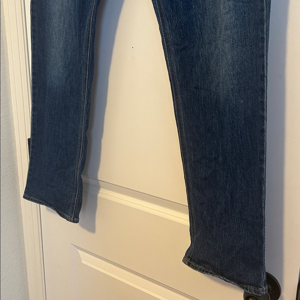 Women Mid Rise Wow Boyfriend Dark Denim Jeans Size 14 - Picture 3 of 7